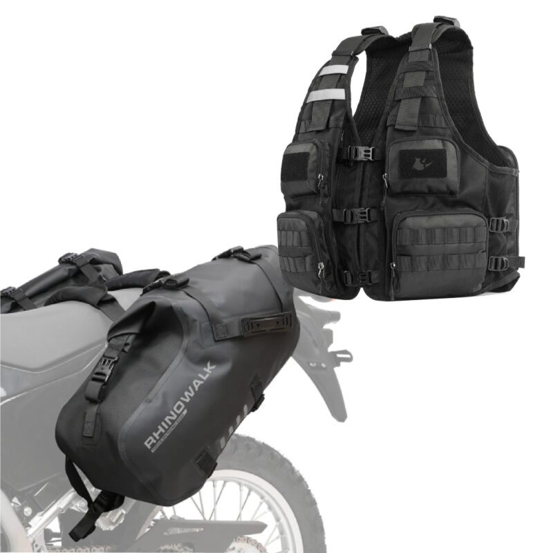 Set RW VODOOTPORNE MEKE BOCNE TORBE 28L L CRNE i RW PRSLUK CRNI UNI