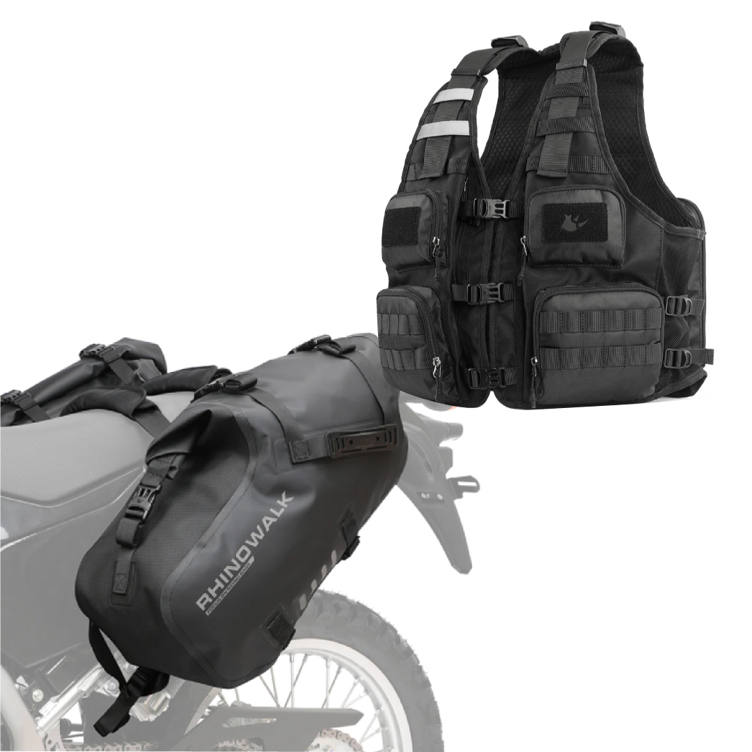 Set RW VODOOTPORNE MEKE BOCNE TORBE 28L L CRNE i RW PRSLUK CRNI UNI