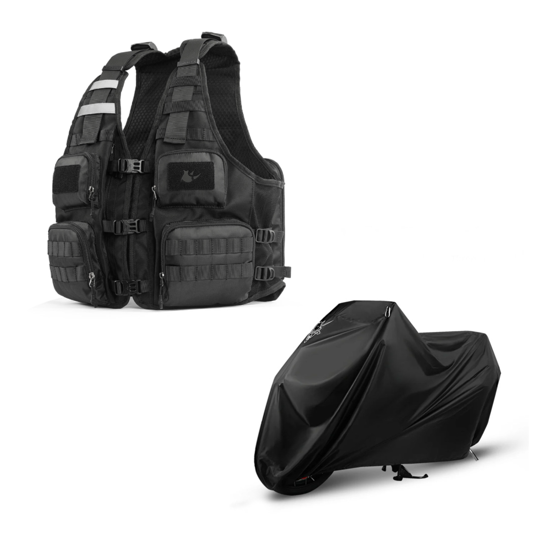 Set RW PRSLUK CRNI UNI i RW PREKRIVKA ZA MOTOR VODOOTPORNA CRNA XL